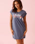 La Vie en Rose China Blue Women Flowers & Cupcake Print Cotton Short Sleeve Sleepshirt SKU: 40500479_40126 Image 01