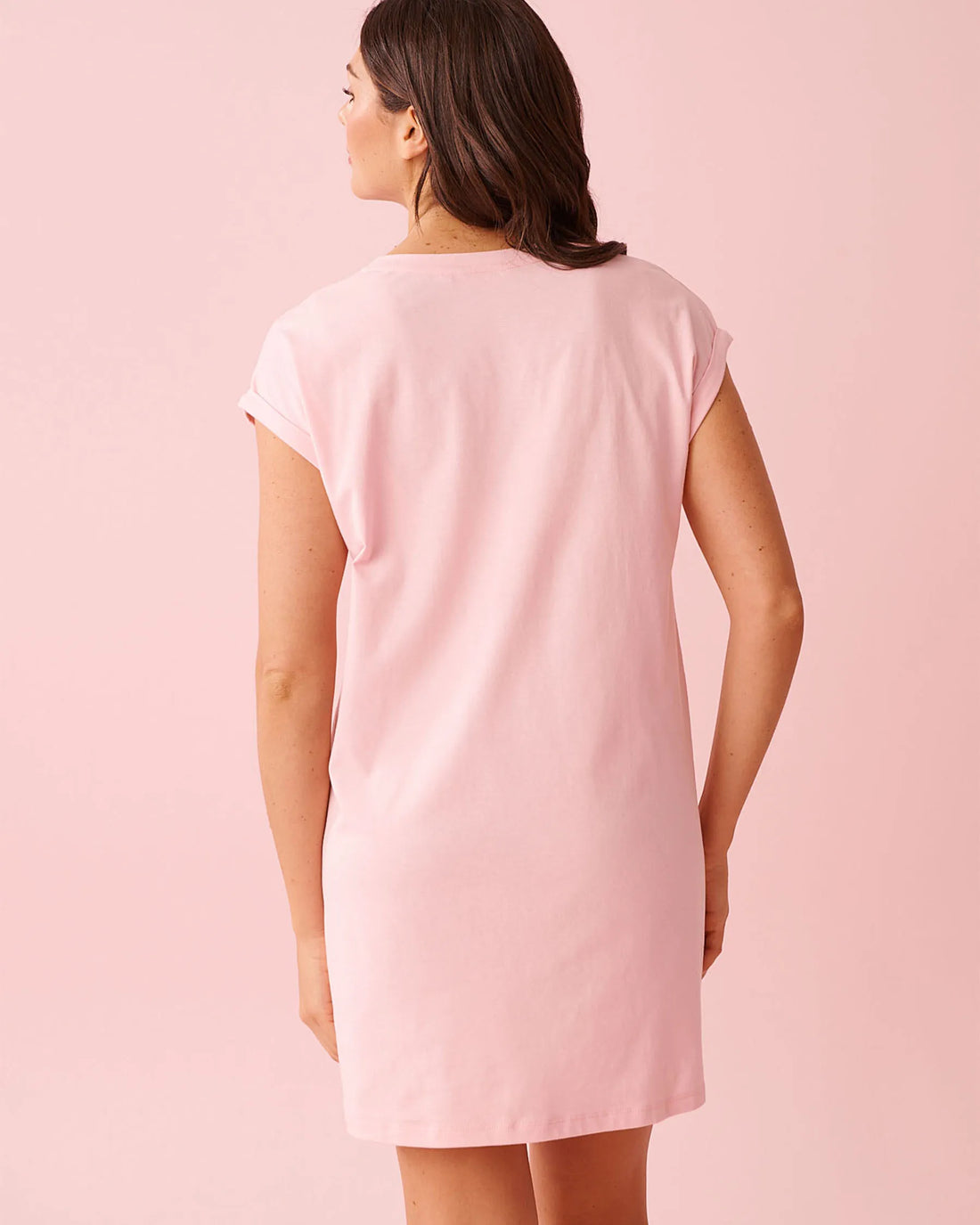 La Vie en Rose Crystal Rose Women Dog &amp; Cupcake Print Cotton Short Sleeve Sleepshirt SKU: 40500479_60108 Image 02