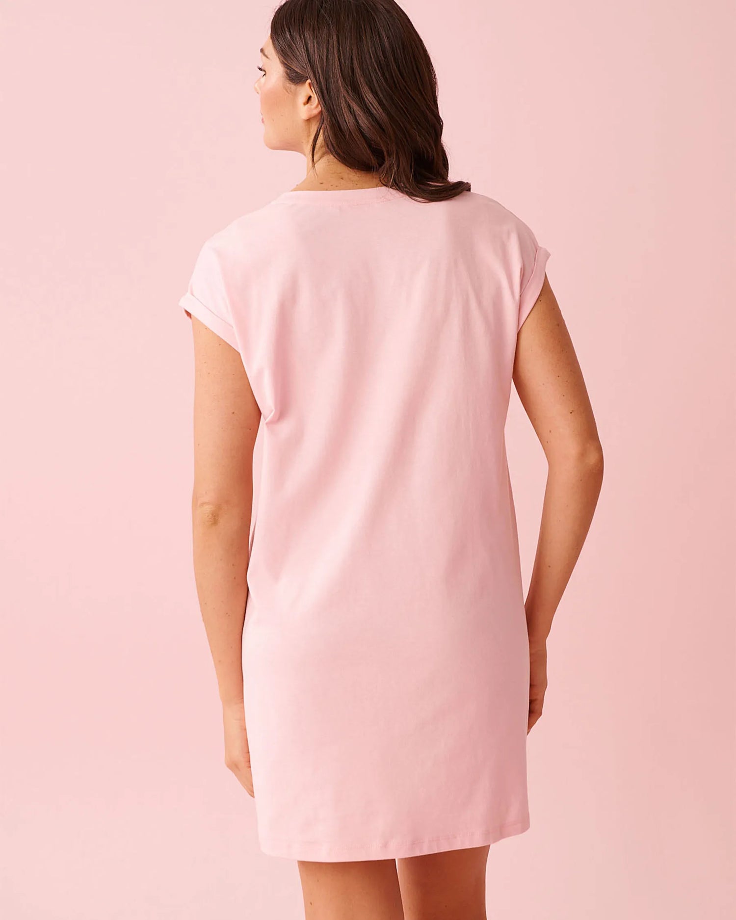 La Vie en Rose Crystal Rose Women Dog &amp; Cupcake Print Cotton Short Sleeve Sleepshirt SKU: 40500479_60108 Image 02