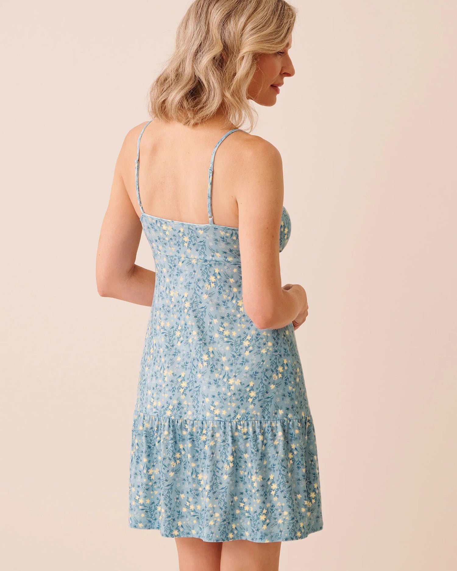 La Vie en Rose Stratosphere Floral Women Ditsy Floral Print Super Soft Tiered Nightie SKU: 40500483_P40555 Image 03