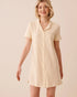La Vie en Rose Apricot Gelato Stripe Women Essential Breathable Cotton Button-Down Sleepshirt SKU: 40500485_P70071 Image 01