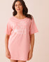 La Vie en Rose Pink Icing Women Goose Print Cozy Soft Jersey Sleepshirt SKU: 40500487_60017 Image 01