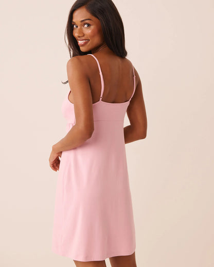 La Vie en Rose Pink Nectar Women Super Soft Ruffled Nightie SKU: 40500497_60036 Image 02