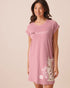 La Vie en Rose Foxglove Women Bengal Cat Print Super Soft Short Sleeve Sleepshir SKU: 40500498_60254 Image 01