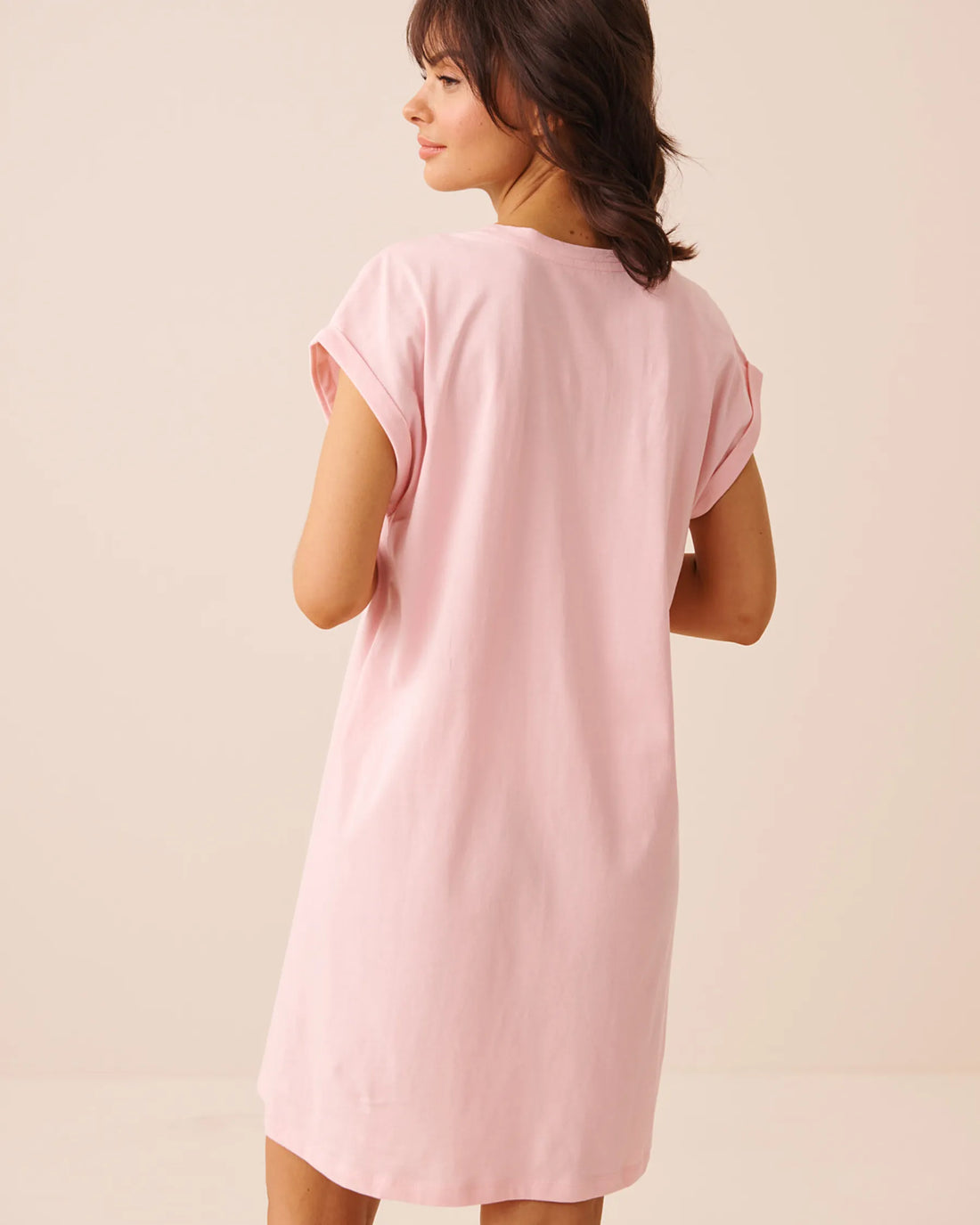La Vie en Rose Crystal Rose Women Highland Cow Print Cotton Short Sleeve Sleepshirt SKU: 40500501_60108 Image 02