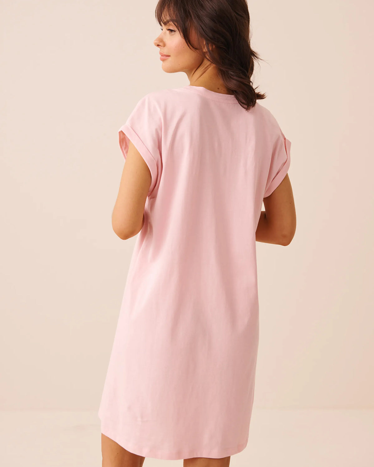 La Vie en Rose Crystal Rose Women Highland Cow Print Cotton Short Sleeve Sleepshirt SKU: 40500501_60108 Image 02