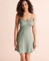 La Vie en Rose Green Milieu Flowers Women Floral Bouquet Print Lace-Trim Super Soft Nightie SKU: 40500504_P30165 Image 01