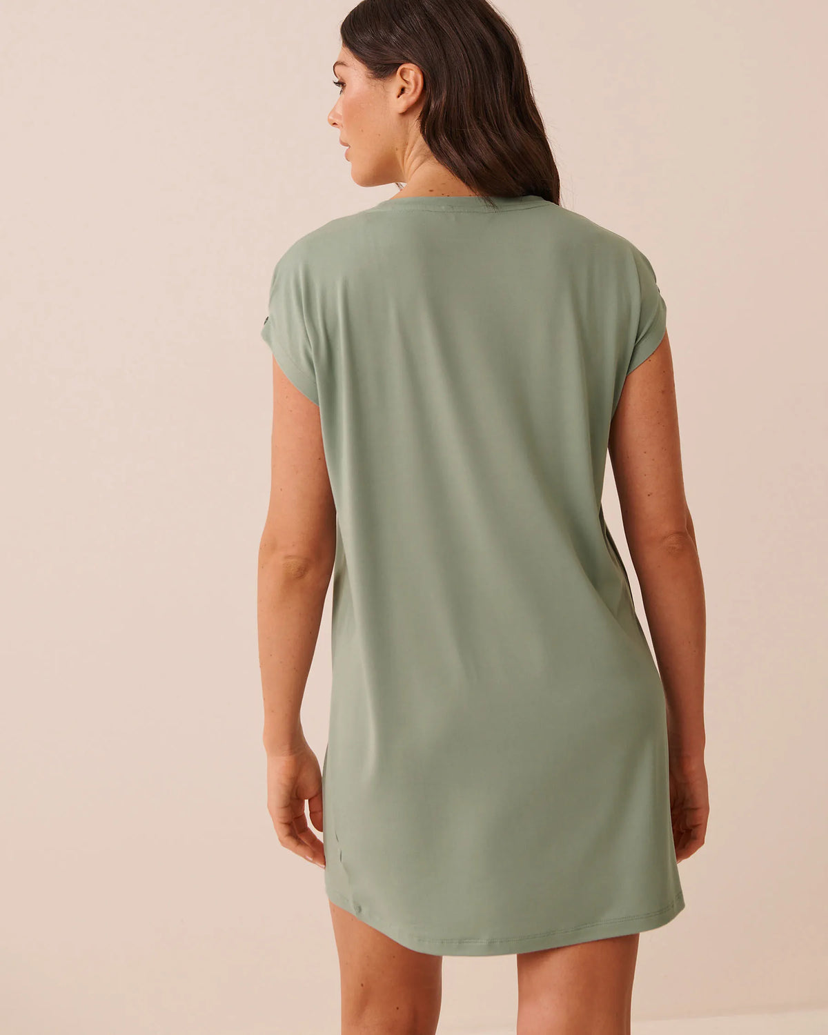 La Vie en Rose Green Milieu Women Chicken Print Super Soft Short Sleeve Sleepshirt SKU: 40500505_30141 Image 02