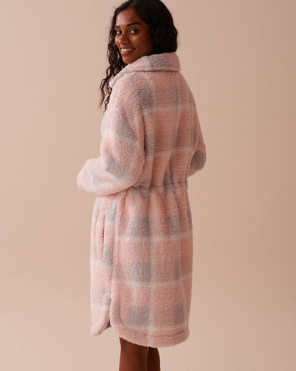 Zip-up Funnel Neck Sherpa Robe_40600186_P60299_02