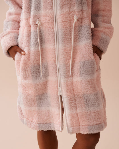 Zip-up Funnel Neck Sherpa Robe_40600186_P60299_04