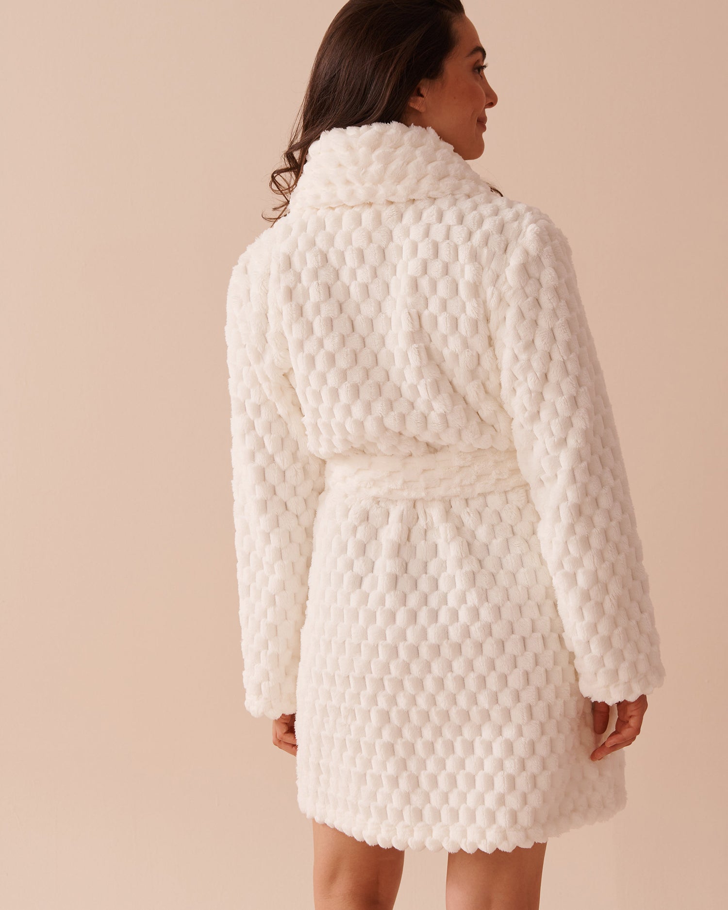 Soft Plush Quilted Effect Robe_40600190_10011_02