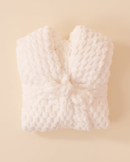 Soft Plush Quilted Effect Robe_40600190_10011_04