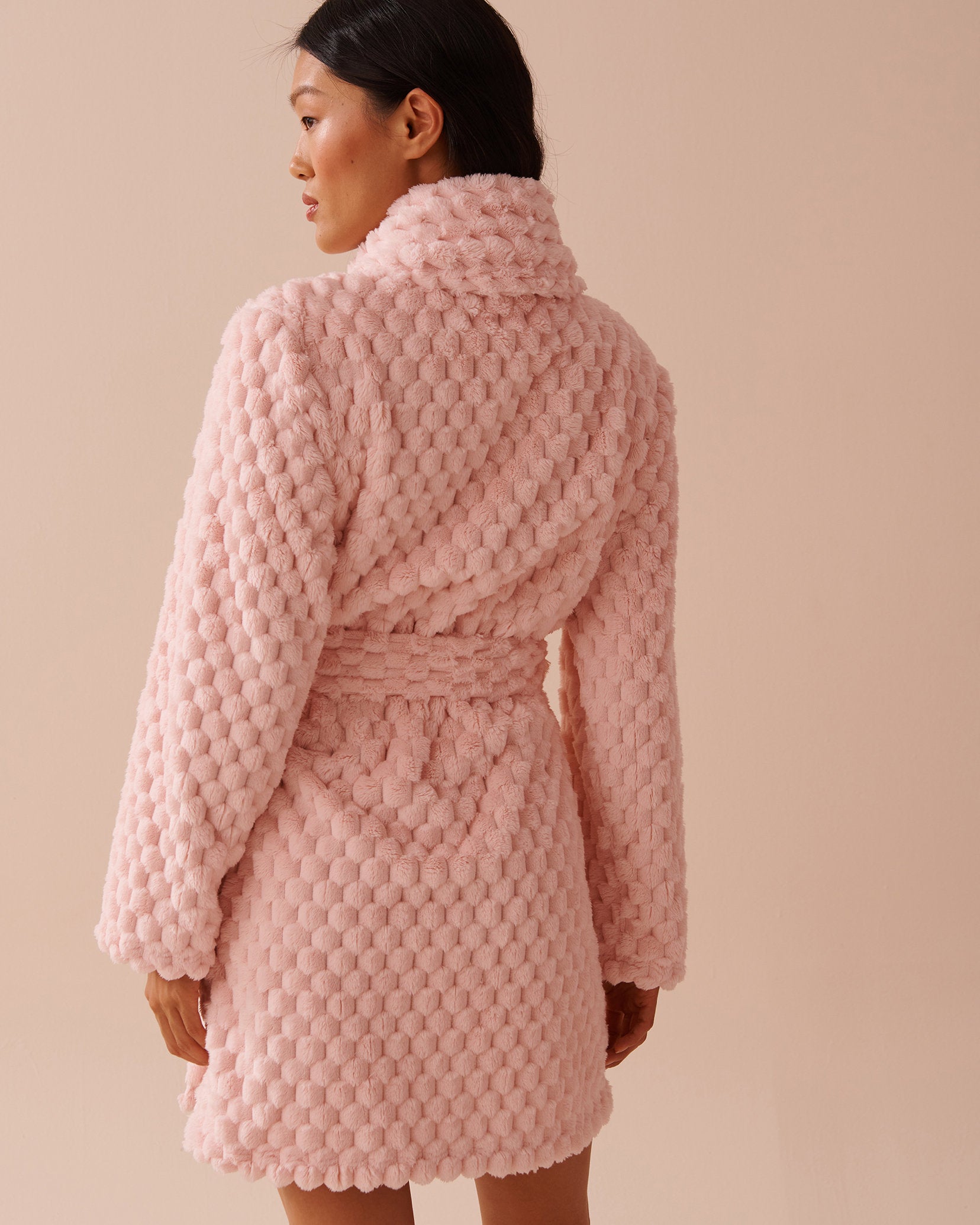 Soft Plush Quilted Effect Robe_40600190_60042_02