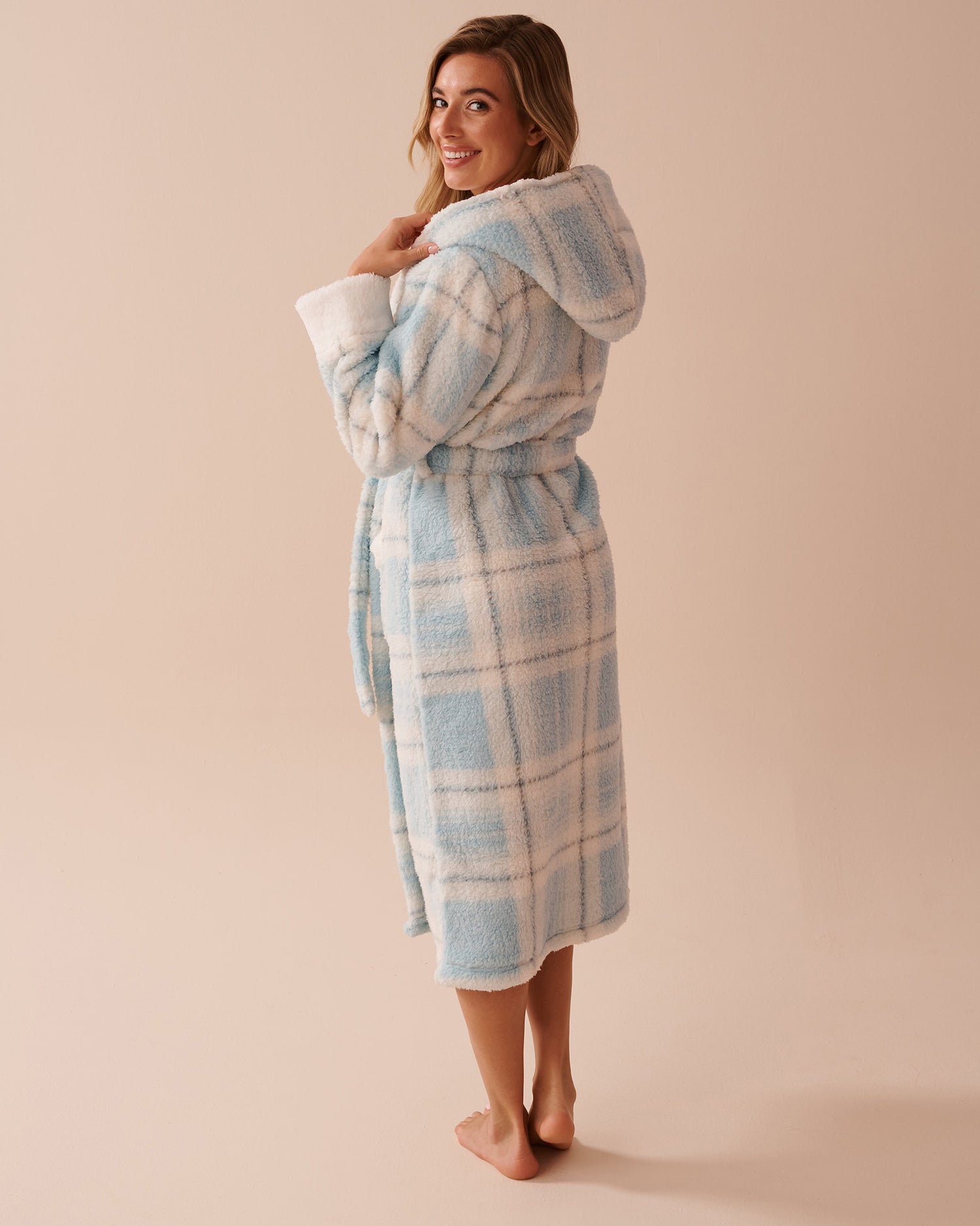 Fair Isle Print Sherpa Robe_40600195_P40396_02