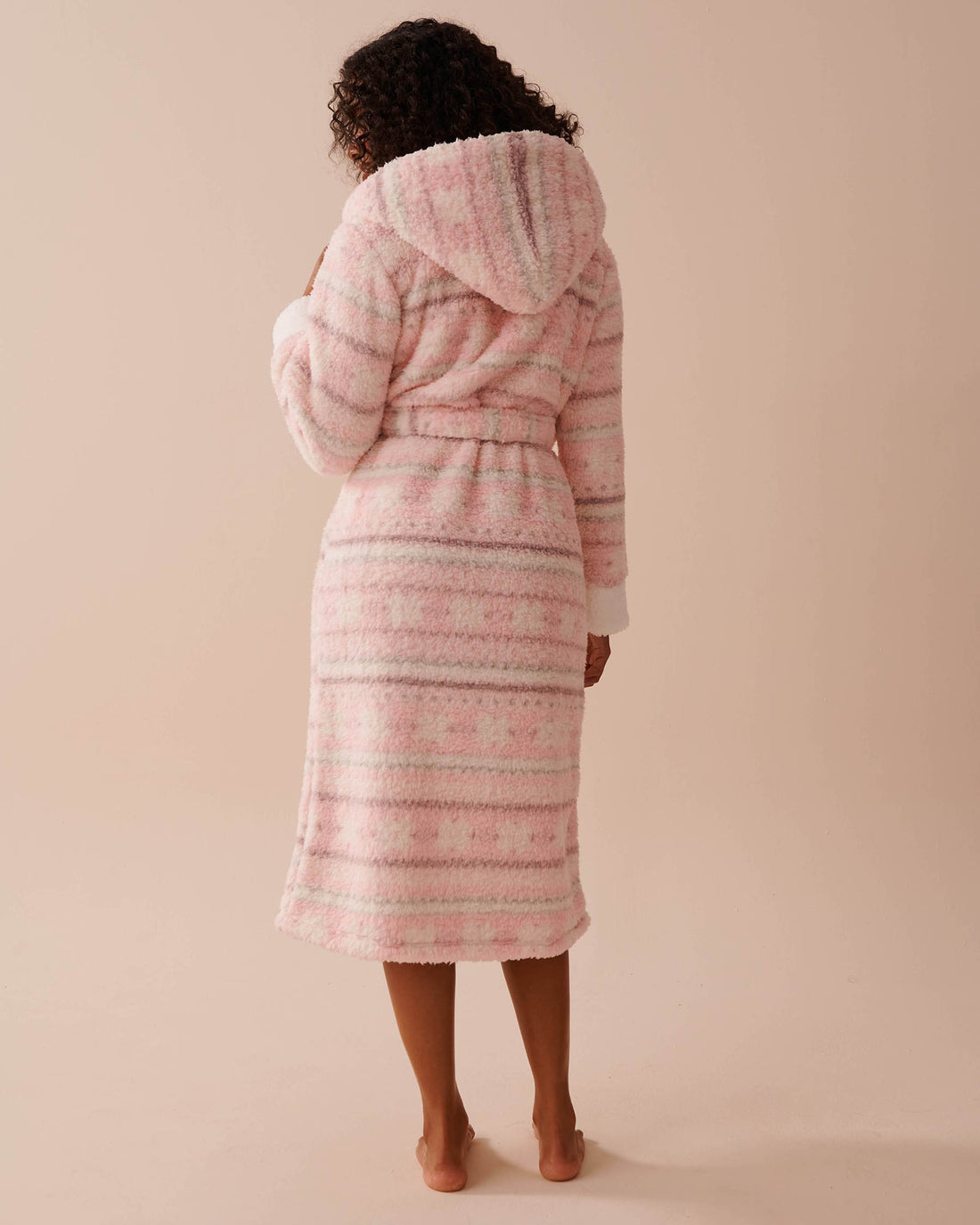 Fair Isle Print Sherpa Robe_40600195_P60300_02