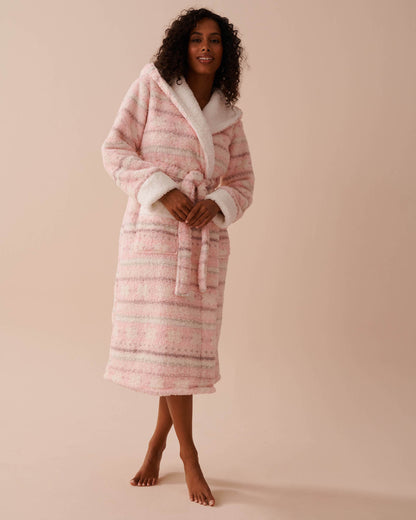 Fair Isle Print Sherpa Robe_40600195_P60300_03