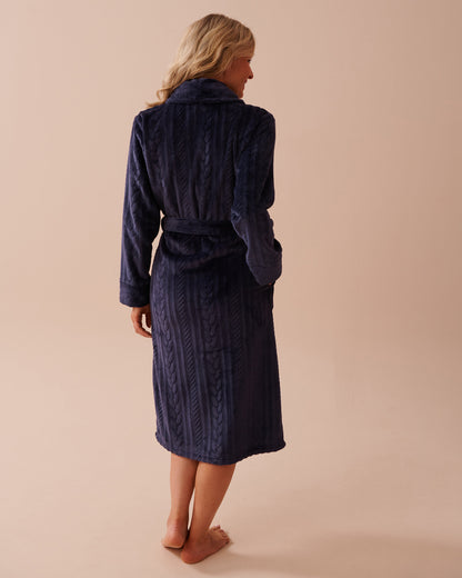 Recycled Fibers Cable Knit Robe_40600198_P40398_02