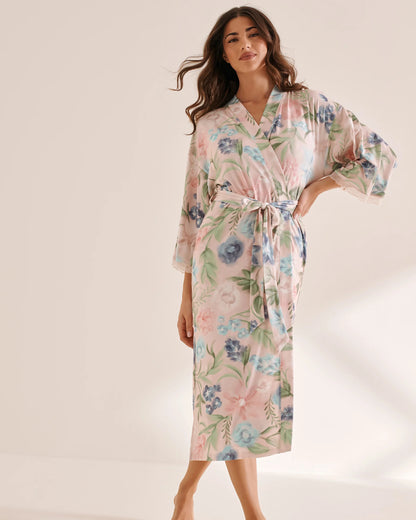 La Vie en Rose_Watercolour Flower Print Super Soft Kimono_40600205_p60362_01