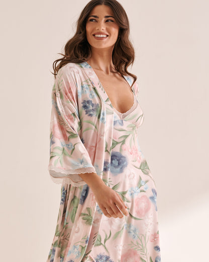 La Vie en Rose_Watercolour Flower Print Super Soft Kimono_40600205_p60362_02