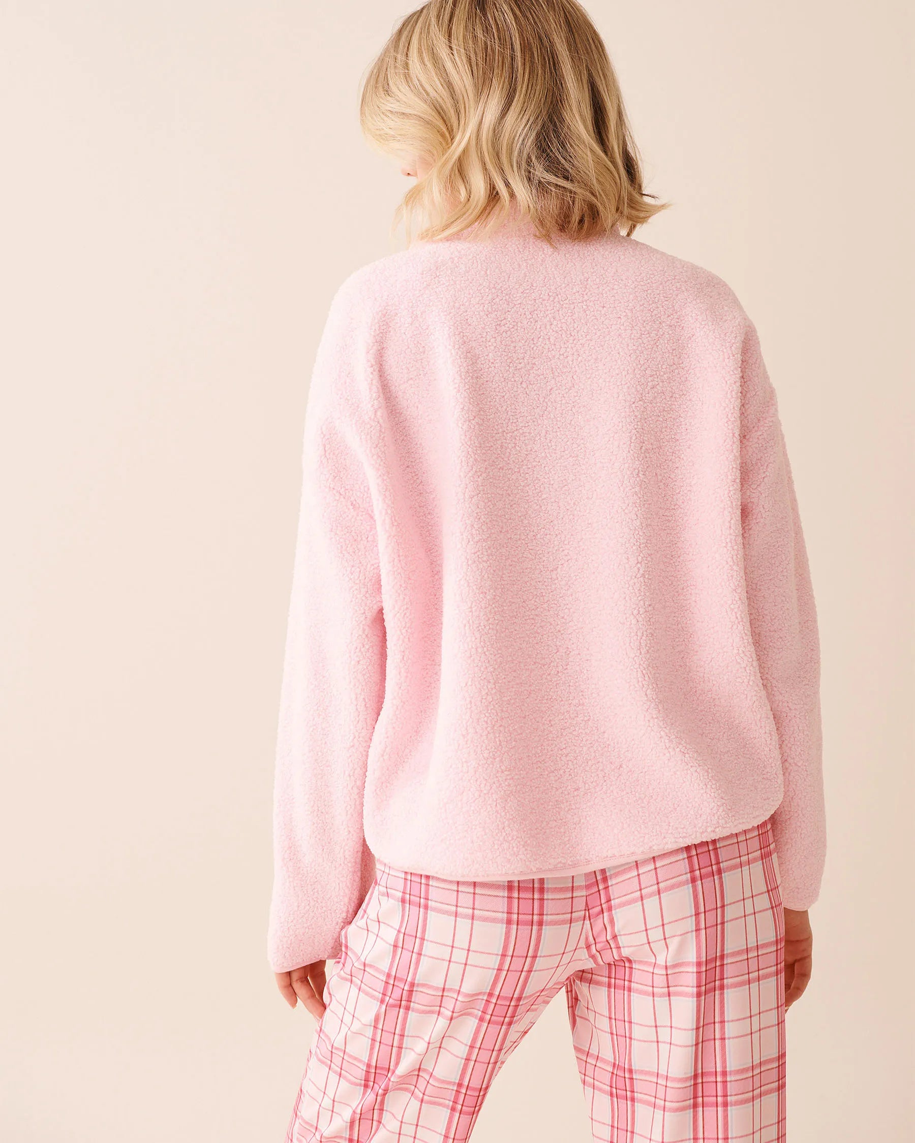 La Vie en Rose_Cherry Blossom_Teddy Fleece Half-Zip Sweatshirt_40600214_60074_03