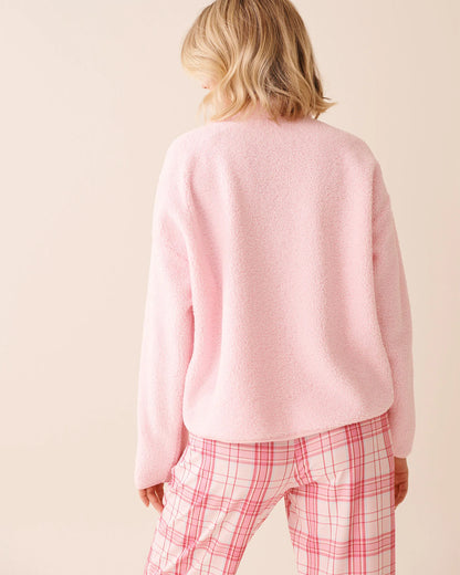 La Vie en Rose_Cherry Blossom_Teddy Fleece Half-Zip Sweatshirt_40600214_60074_03