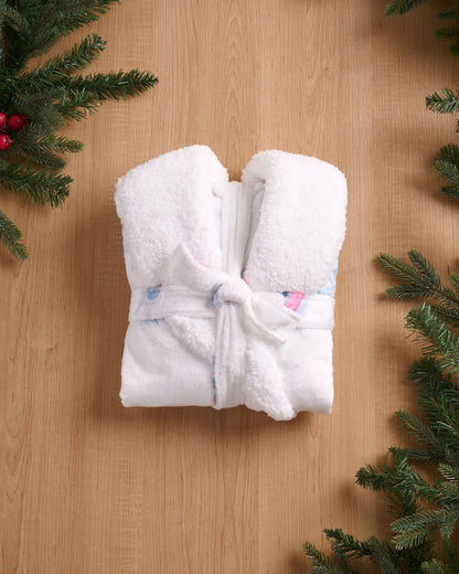 La Vie en Rose_Snow White Ski Placement_Skiing Bear Print Soft Plush Hooded Robe_40600220_P10549_04