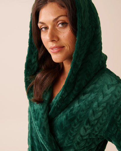 La Vie en Rose_Botanical Garden Cable_Recycled Fibers Soft Cable Knit Hooded Robe_40600223_P30130_02