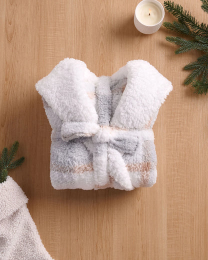 La Vie en Rose_Brush Plaid_Sherpa Plaid Robe_40600224_P20078_05