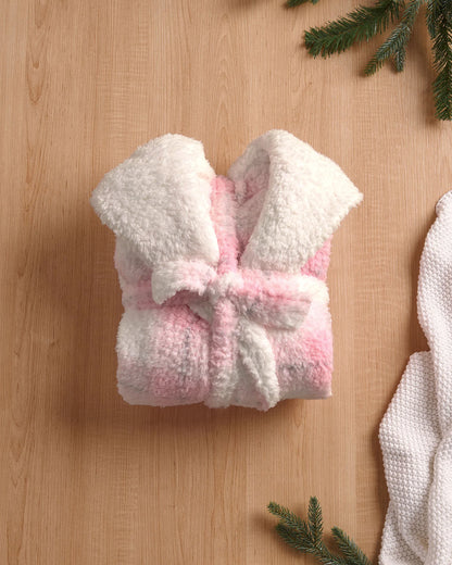 La Vie en Rose_Pink Plaid_Sherpa Plaid Robe_40600224_P60423_05