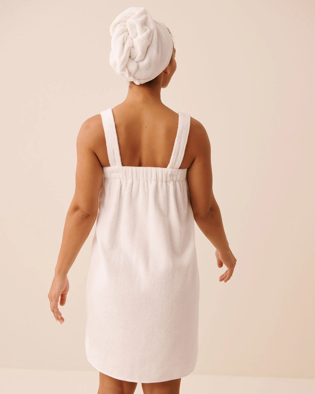 La Vie en Rose Snow White Women Terry Body Wrap &amp; Hair Towel Set SKU: 40600229_10011 Image 02