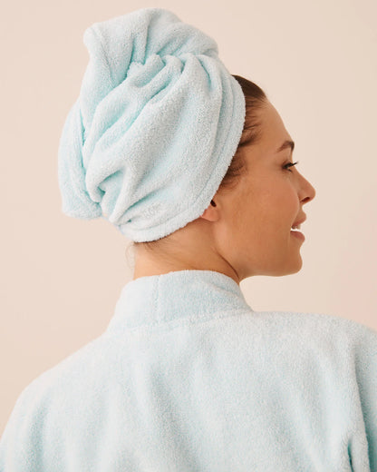 La Vie en Rose Cooling Spray Women Terry Bath Robe &amp; Hair Towel Set SKU: 40600230_40278 Image 05