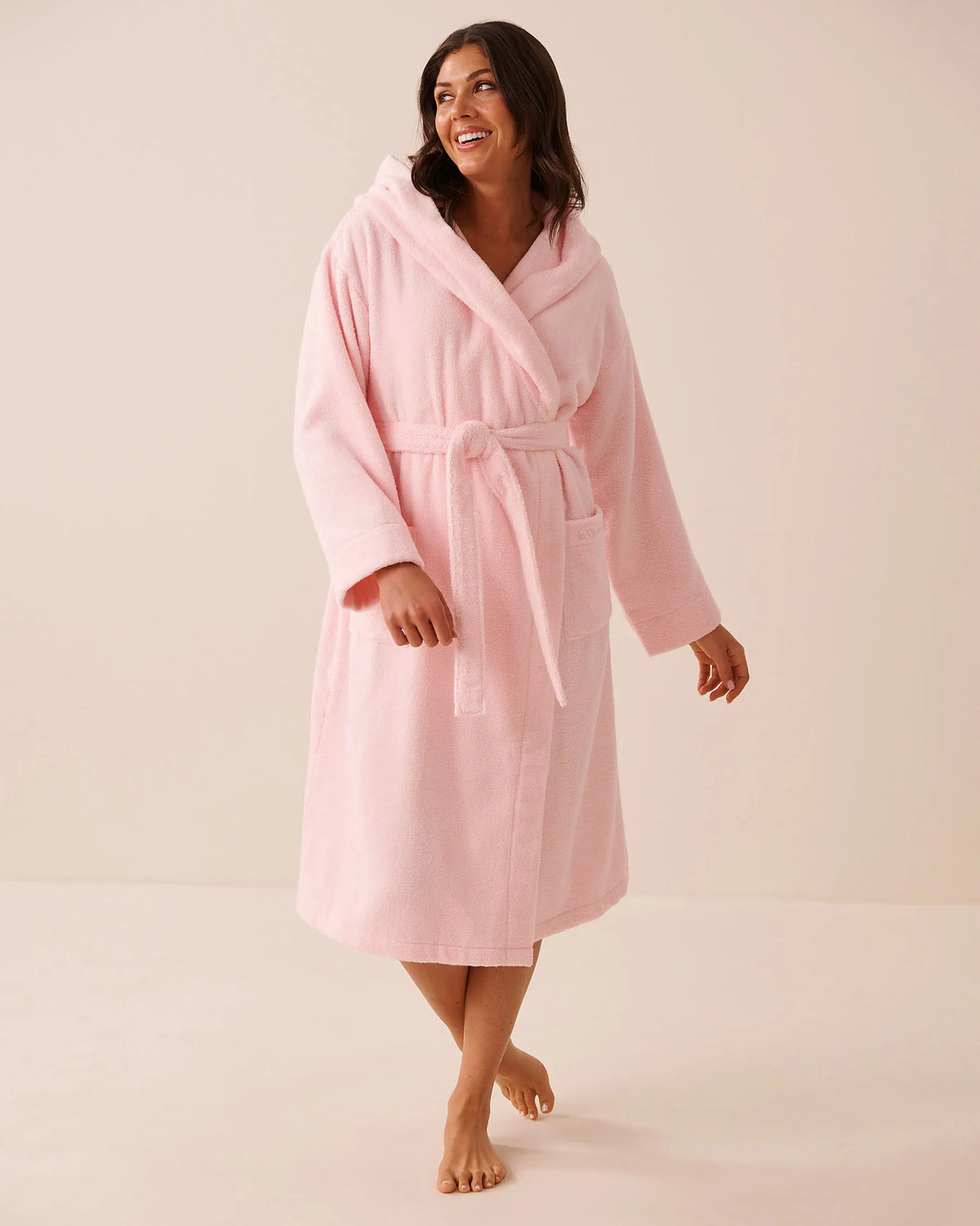 La Vie en Rose Blushing Bride Women Terry Spa Hooded Robe SKU: 40600233_60000 Image 01