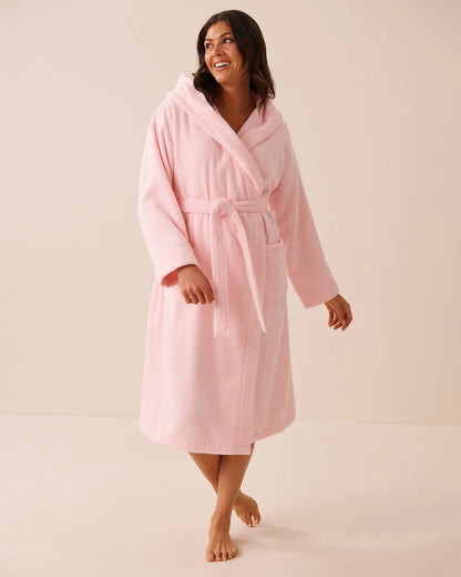 La Vie en Rose Blushing Bride Women Terry Spa Hooded Robe SKU: 40600233_60000 Image 01