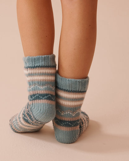 Striped Knit and Sherpa Socks_40700353_P40406_02