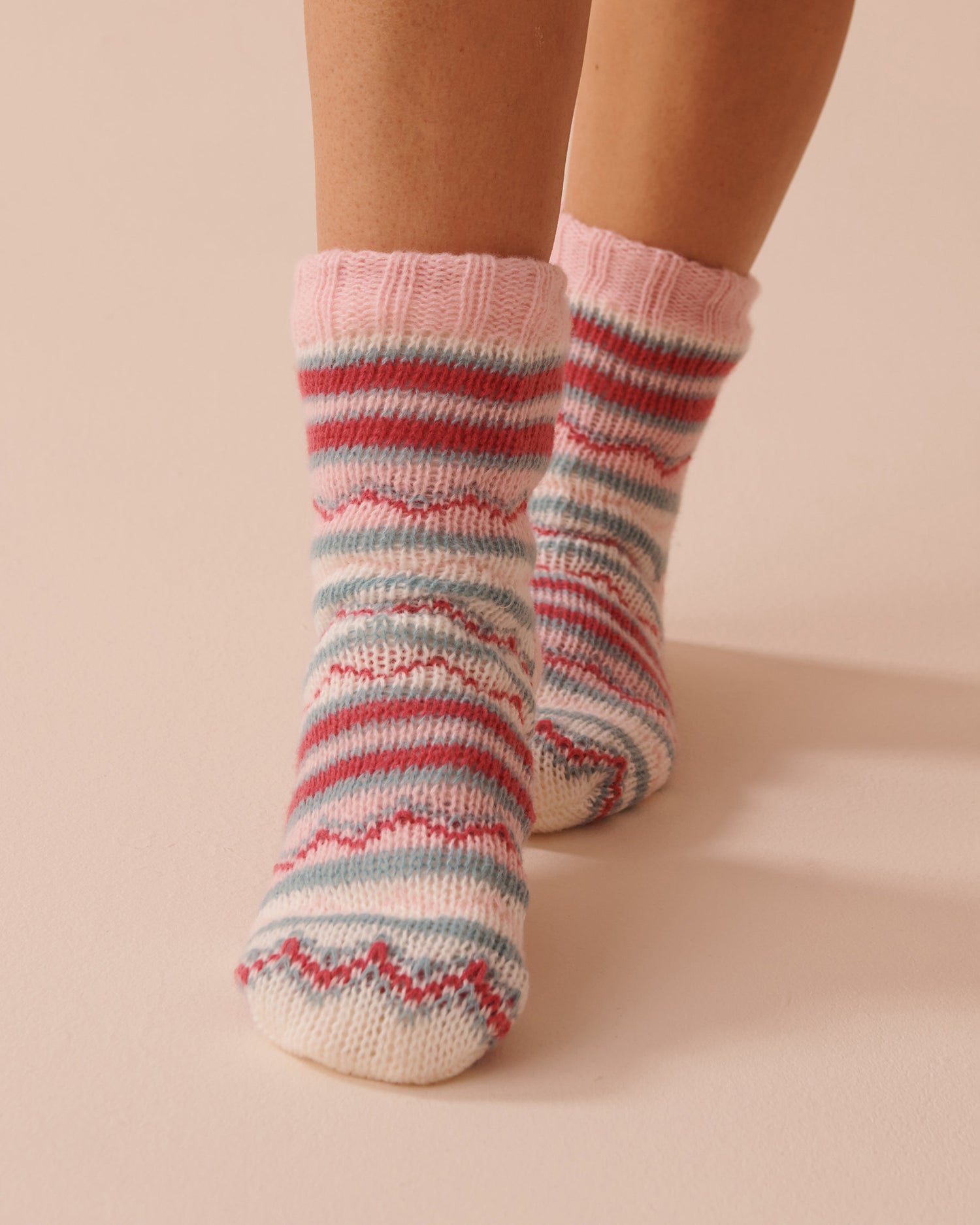 Striped Knit and Sherpa Socks_40700353_P60304_01