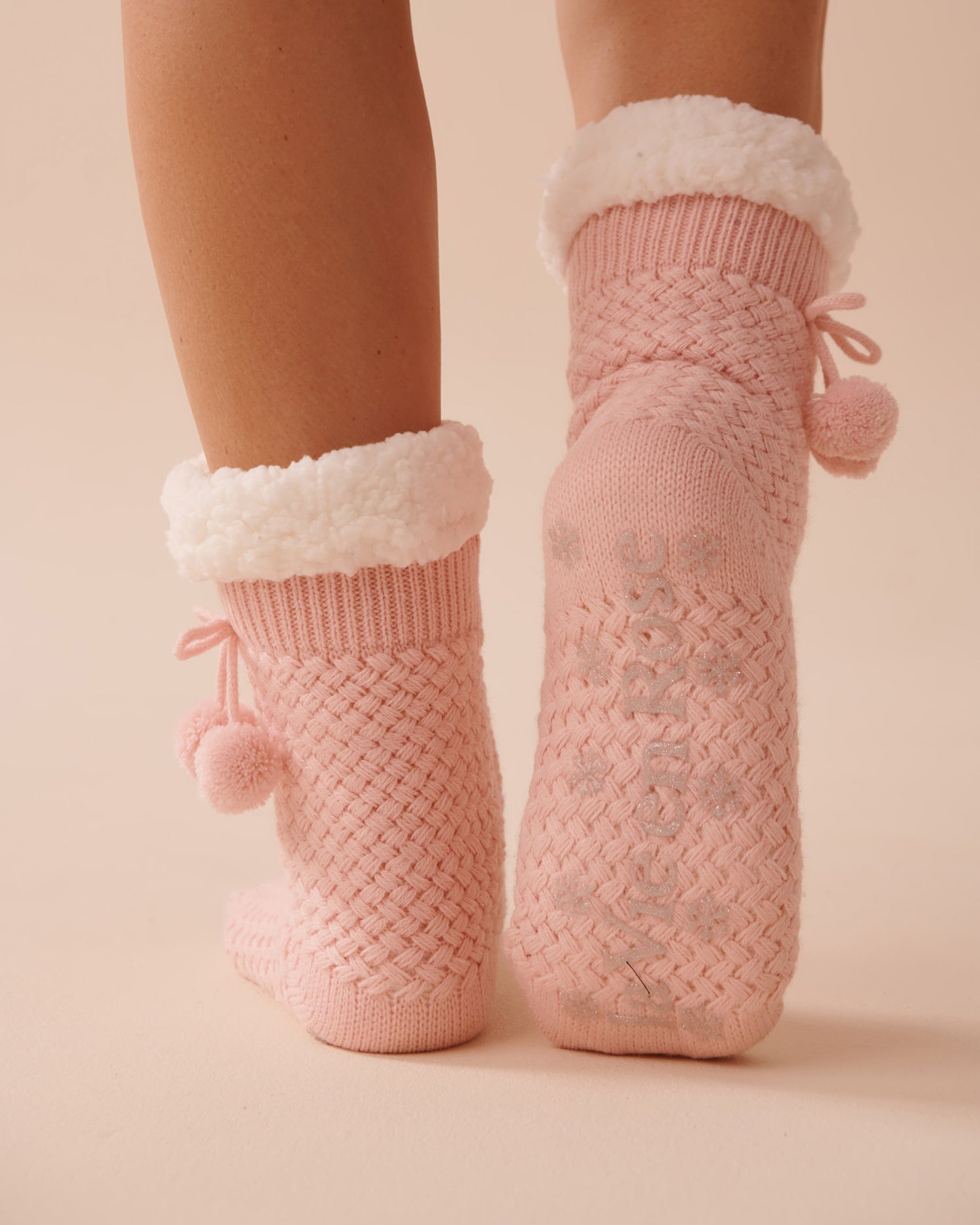 Pompom Knit and Sherpa Socks_40700365_60042_02