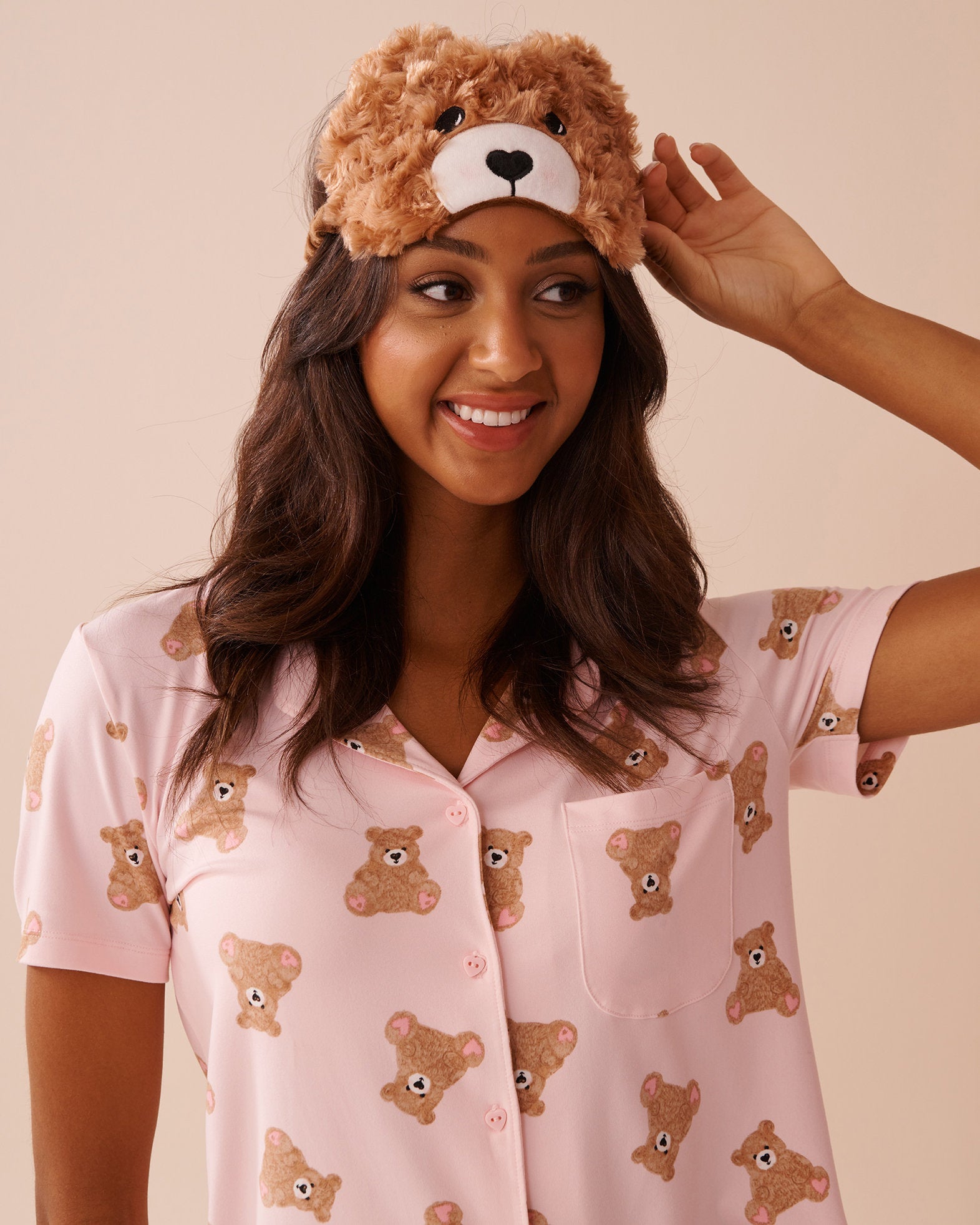 La Vie en Rose_Teddy Bear Sleep Mask_40700375_20021_01