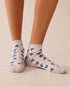 La Vie en Rose_Snow White Stripe Turtles_Finely Ribbed Striped Socks_40700396_P10499_01