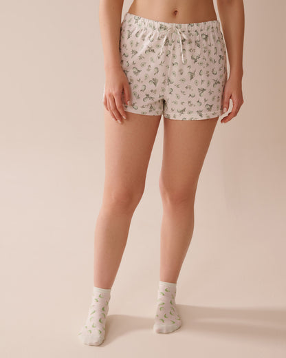 La Vie en Rose_Snow White Pear_Finely Ribbed Striped Socks_40700396_P10501_03