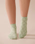 La Vie en Rose_Frosty Green Geo_Finely Ribbed Striped Socks_40700396_P30120_01