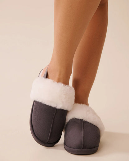 La Vie en Rose_Periscope_Faux Suede Slippers with Ankle Elastic Band_40700419_00049_01