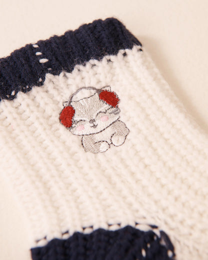 La Vie en Rose_Snow White_Embroidered Cat Socks_40700423_10011_03