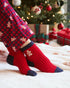 La Vie en Rose_Savvy Red_Embroidered Gingerbread Socks_40700423_60215_01