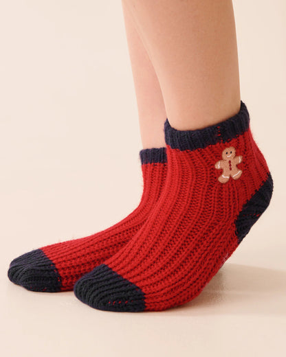 La Vie en Rose_Savvy Red_Embroidered Gingerbread Socks_40700423_60215_02