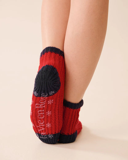 La Vie en Rose_Savvy Red_Embroidered Gingerbread Socks_40700423_60215_03