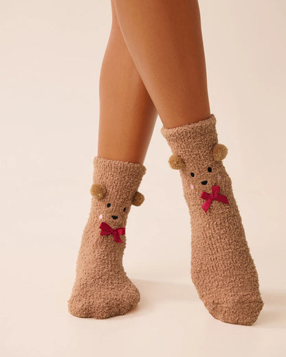 La Vie en Rose_Brush_Plush Buffalo Plaid Socks_40700425_20112_02