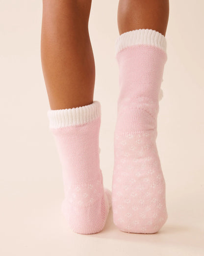 La Vie en Rose_Cherry Blossom Dot_Long Knit and Sherpa Teddy Bear Socks_40700426_P60434_05