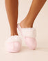La Vie en Rose_Cherry Blossom_Faux Suede and Faux Fur Slippers_40700431_60074_01