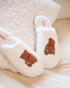 La Vie en Rose_Snow White_Teddy Bear Embroidered Curly Fur Slippers_40700437_10011_01