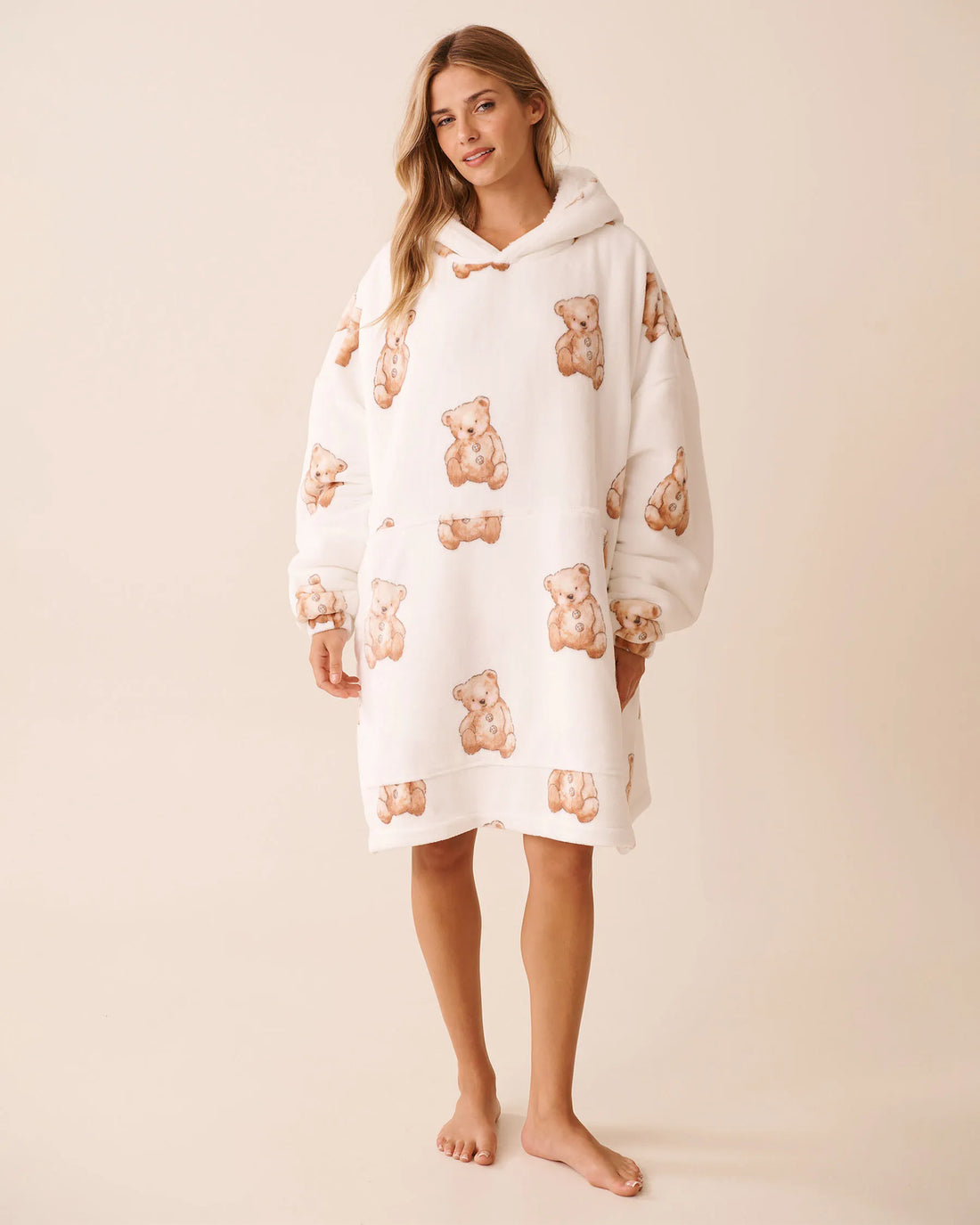 La Vie en Rose_Snow White Teddy W Buttons_Teddy Bear Soft Plush Oversized Hoodie_40700444_P10566_01